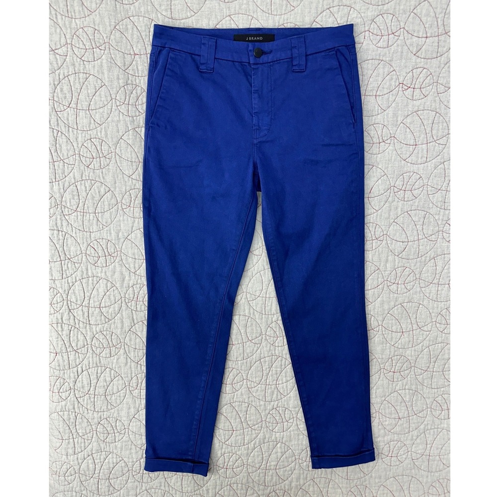 J Brand Paz Slim Taper Pants Indigo Gloss Cuffed / Womens 27
